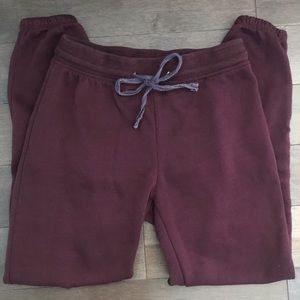 Ardene basic burgundy sweat pants